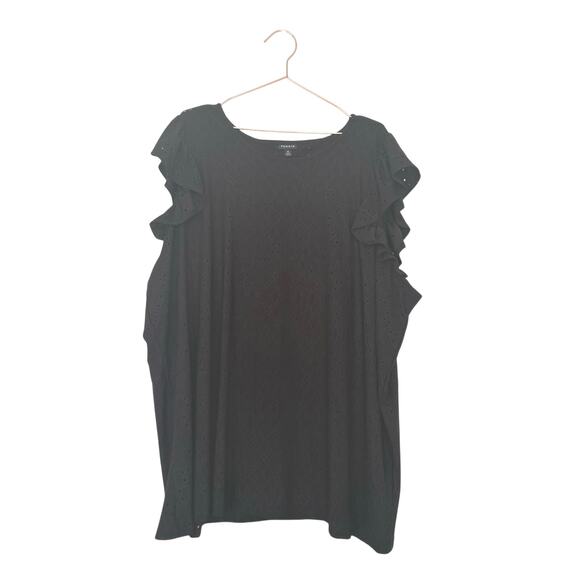 torrid Tops - Torrid Black Ruffle Sleeve Blouse